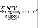 01.50503 Střední tlumič výfuku MTS