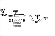 01.50519 Střední tlumič výfuku MTS