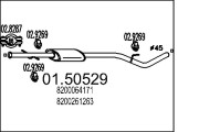 01.50529 Střední tlumič výfuku MTS
