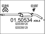 01.50534 Střední tlumič výfuku MTS