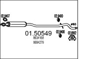 01.50549 Střední tlumič výfuku MTS