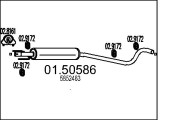 01.50586 Střední tlumič výfuku MTS