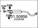 01.50856 Střední tlumič výfuku MTS