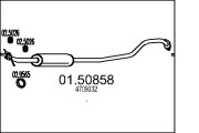 01.50858 Střední tlumič výfuku MTS