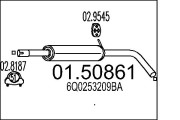 01.50861 Střední tlumič výfuku MTS