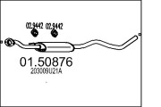 01.50876 Střední tlumič výfuku MTS