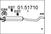 01.51710 Střední tlumič výfuku MTS