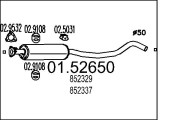 01.52650 Střední tlumič výfuku MTS