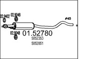 01.52780 Střední tlumič výfuku MTS