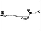 01.53780 Střední tlumič výfuku MTS