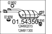 01.54350 Střední tlumič výfuku MTS