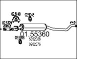 01.55360 Střední tlumič výfuku MTS
