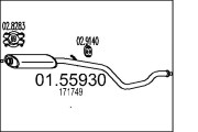 01.55930 Střední tlumič výfuku MTS