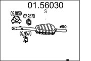 01.56030 Střední tlumič výfuku MTS