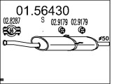 01.56430 Střední tlumič výfuku MTS