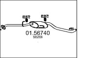01.56740 Střední tlumič výfuku MTS