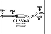 01.58040 Střední tlumič výfuku MTS