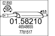 01.58210 Střední tlumič výfuku MTS