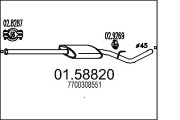 01.58820 Střední tlumič výfuku MTS