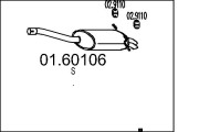 01.60106 Zadní tlumič výfuku MTS