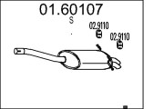 01.60107 Zadní tlumič výfuku MTS