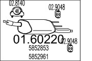 01.60220 Zadní tlumič výfuku MTS