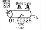 01.60328 Zadní tlumič výfuku MTS