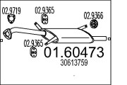 01.60473 Zadní tlumič výfuku MTS