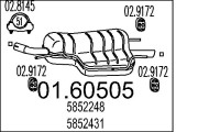 01.60505 Zadní tlumič výfuku MTS