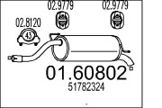 01.60802 Zadní tlumič výfuku MTS