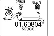 01.60804 Zadní tlumič výfuku MTS