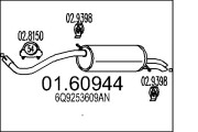 01.60944 Zadní tlumič výfuku MTS