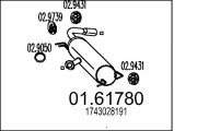 01.61780 Zadní tlumič výfuku MTS