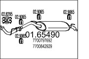 01.65490 Zadní tlumič výfuku MTS