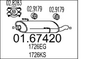 01.67420 Zadní tlumič výfuku MTS
