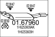 01.67960 Zadní tlumič výfuku MTS