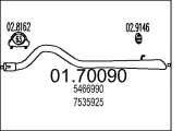 01.70090 Výfuková trubka MTS