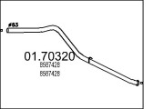 01.70320 Výfuková trubka MTS