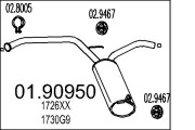 01.90950 Zadní tlumič výfuku MTS