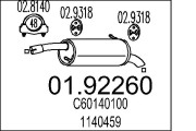 01.92260 Zadní tlumič výfuku MTS