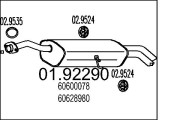 01.92290 Zadní tlumič výfuku MTS