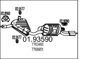 01.93590 Zadní tlumič výfuku MTS