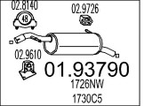 01.93790 Zadní tlumič výfuku MTS