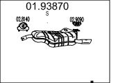 01.93870 Zadní tlumič výfuku MTS