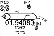 01.94080 Zadní tlumič výfuku MTS