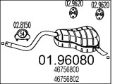 01.96080 Zadní tlumič výfuku MTS