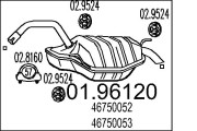 01.96120 Zadní tlumič výfuku MTS