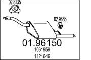 01.96150 Zadní tlumič výfuku MTS