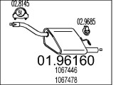 01.96160 Zadní tlumič výfuku MTS