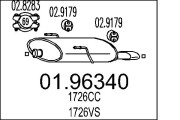 01.96340 Zadní tlumič výfuku MTS